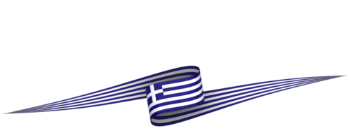 Grèce drapeau élément conception nationale indépendance journée bannière ruban png