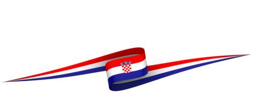 Croatia flag element design national independence day banner ribbon png