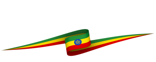 Ethiopia flag element design national independence day banner ribbon png