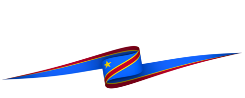 DR Kongo Flagge Element Design National Unabhängigkeit Tag Banner Band png