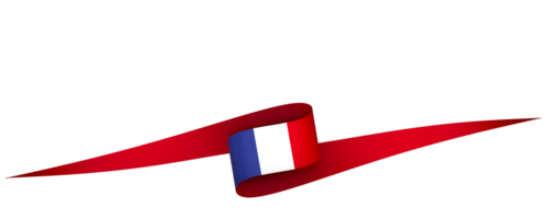 France flag element design national independence day banner ribbon png