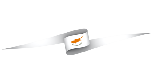 Cyprus flag element design national independence day banner ribbon png