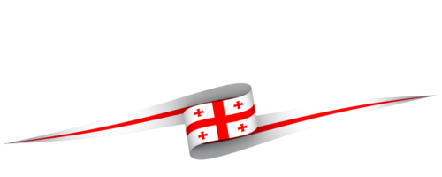 Georgia Flagge Element Design National Unabhängigkeit Tag Banner Band png