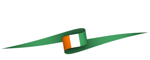 Ivory Coast flag element design national independence day banner ribbon png