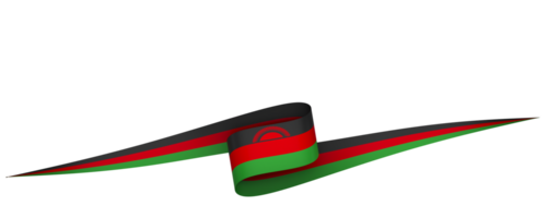 Malawi flag element design national independence day banner ribbon png