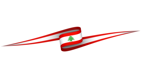 Lebanon flag element design national independence day banner ribbon png