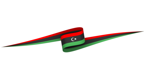 Libye drapeau élément conception nationale indépendance journée bannière ruban png
