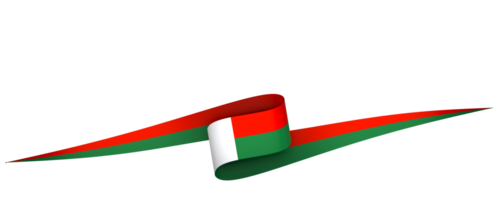 Madagascar flag element design national independence day banner ribbon png