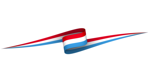 Luxembourg flag element design national independence day banner ribbon png