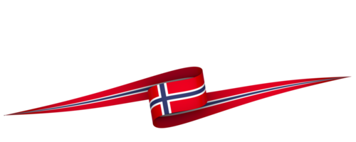 Norway flag element design national independence day banner ribbon png