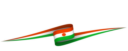 Niger flag element design national independence day banner ribbon png