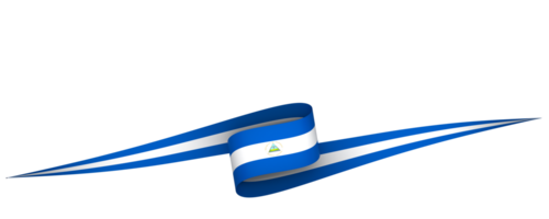 Nicarágua bandeira elemento Projeto nacional independência dia bandeira fita png