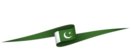 Pakistan bandiera elemento design nazionale indipendenza giorno bandiera nastro png