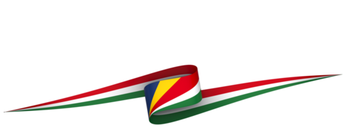 Seychelles flag element design national independence day banner ribbon png