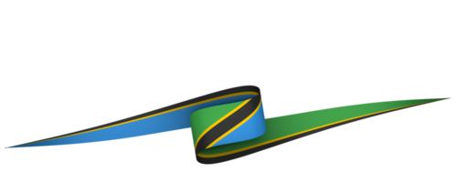 Tanzania flag element design national independence day banner ribbon png