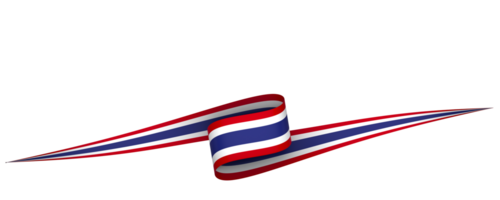 Thailand flag element design national independence day banner ribbon png