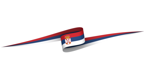 Serbia flag element design national independence day banner ribbon png