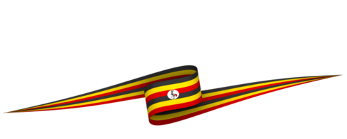 Uganda bandeira elemento Projeto nacional independência dia bandeira fita png