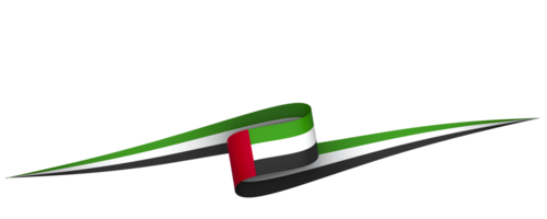 United Arab Emirates flag element design national independence day banner ribbon png