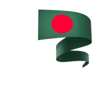 Bangladesh flag element design national independence day banner ribbon png