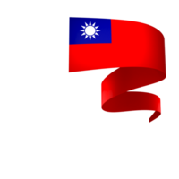 Taiwan flag element design national independence day banner ribbon png