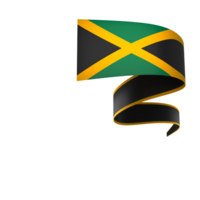 Jamaica flag element design national independence day banner ribbon png