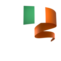 irland flagga element design nationell oberoende dag baner band png