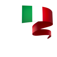 Italy flag element design national independence day banner ribbon png