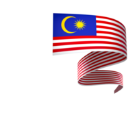 Malaysia flag element design national independence day banner ribbon png