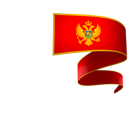 montenegro bandiera elemento design nazionale indipendenza giorno bandiera nastro png