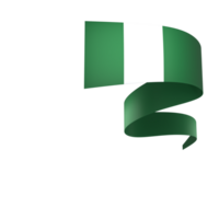 Nigeria flag element design national independence day banner ribbon png