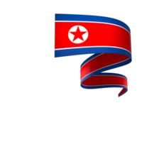 North Korea flag element design national independence day banner ribbon png