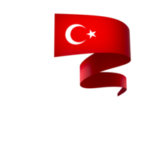 Turkey flag element design national independence day banner ribbon png