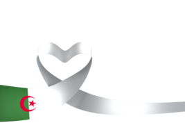 Algeria flag element design national independence day banner ribbon png