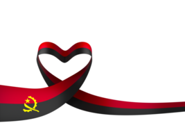 Angola flag element design national independence day banner ribbon png