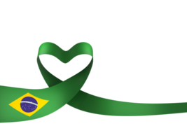 Brazil flag element design national independence day banner ribbon png