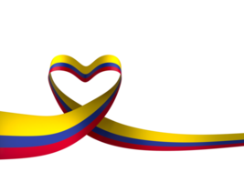 Colombia flag element design national independence day banner ribbon png