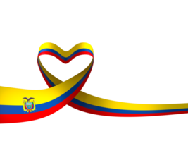Ecuador flag element design national independence day banner ribbon png