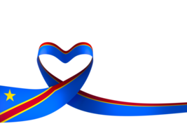 DR Congo flag element design national independence day banner ribbon png