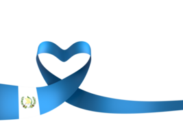 Guatemala flag element design national independence day banner ribbon png