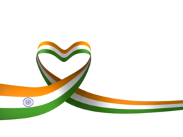 Índia bandeira elemento Projeto nacional independência dia bandeira fita png
