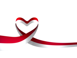 Indonesia flag element design national independence day banner ribbon png