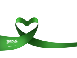 Saudi Arabia flag element design national independence day banner ribbon png