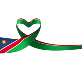 Namibia flag element design national independence day banner ribbon png