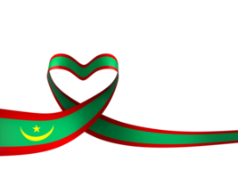 Mauritania flag element design national independence day banner ribbon png