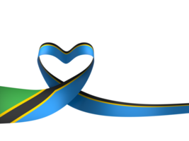 Tanzania flag element design national independence day banner ribbon png