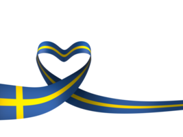 Sweden flag element design national independence day banner ribbon png