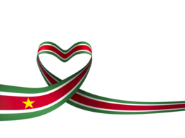 Suriname flag element design national independence day banner ribbon png