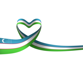 Uzbekistan flag element design national independence day banner ribbon png