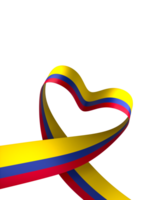 Colombia flag element design national independence day banner ribbon png